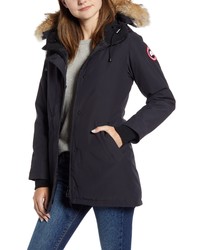 Canada Goose Victoria Fusion Fit Down Parka With Genuine Coyote