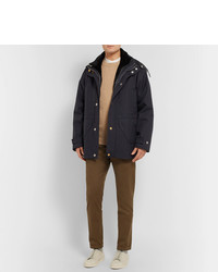 Dunhill Wool Hooded Field Jacket With Detachable Shearling Lining