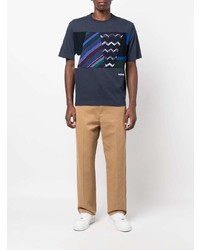 Missoni Logo Embroidered Patchwork T Shirt