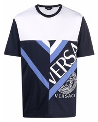 Versace Patchwork Logo Print T Shirt