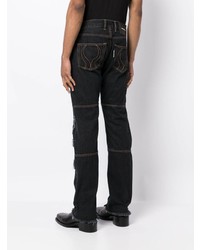 JORDANLUCA Distressed Effect Patchwork Jeans