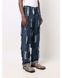 Charles Jeffrey Loverboy High Rise Distressed Jeans