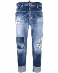 DSQUARED2 Patchwork Cropped Jeans