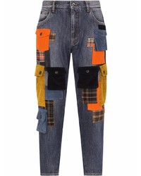 Dolce & Gabbana Patchwork Detail Cropped Jeans