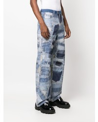Andersson Bell Patchwork Pattern Wide Leg Jeans