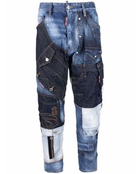 DSQUARED2 Patchwork Slim Cropped Jeans
