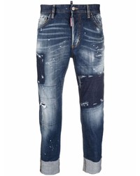 DSQUARED2 Patchwork Straight Leg Jeans