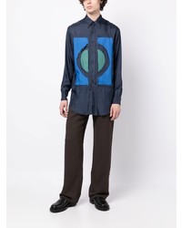 Edward Cuming Colour Block Patchwork Shirt