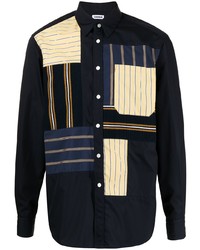 Coohem Striped Patchwork Shirt