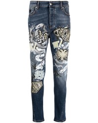John Richmond Patch Detail Denim Jeans