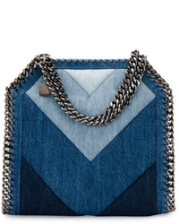 Stella McCartney Patchwork Mini Denim Tote Bag Blue