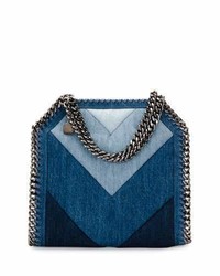 Stella McCartney Patchwork Mini Denim Tote Bag Blue