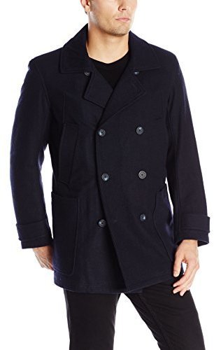Marc New York by Andrew Marc Mens Wool 4 Pocket Jacket with Removable Bib