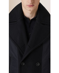 Burberry Brit Panelled Wool Cashmere Pea Coat