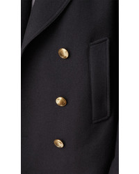 Burberry Shearling Collar Pea Coat