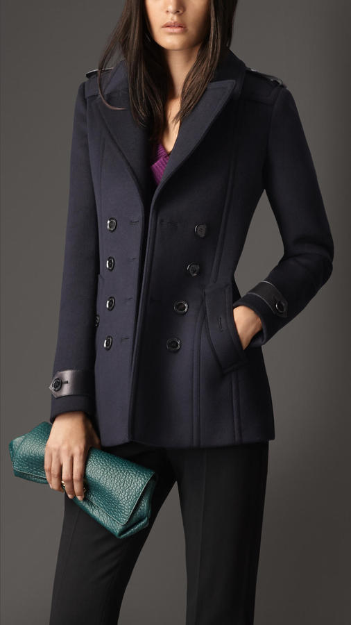 Burberry Tailored Wool Cashmere Pea, Tailored Pea Coat Womens