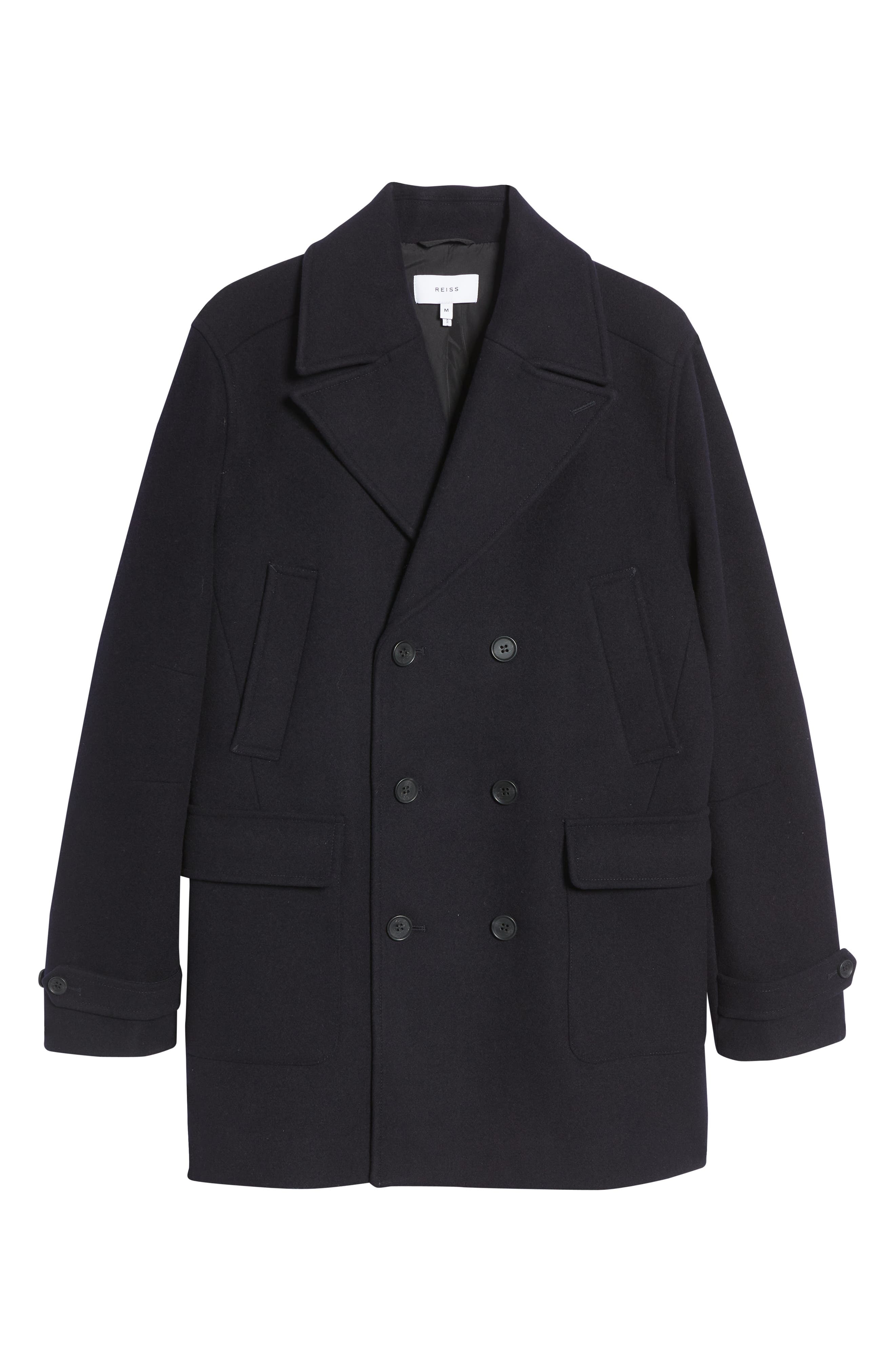 Reiss Cork Wool Blend Pea Coat, $660 | Nordstrom | Lookastic