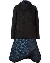 Diesel Black Gold Quilted Deconstructred Peacoat