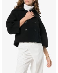 Chloé Double Breasted Cropped Wool Peacoat