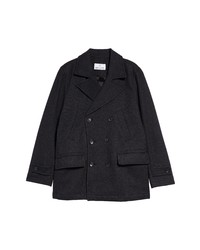SOFT CLOTH Double Breasted Wool Blend Coat