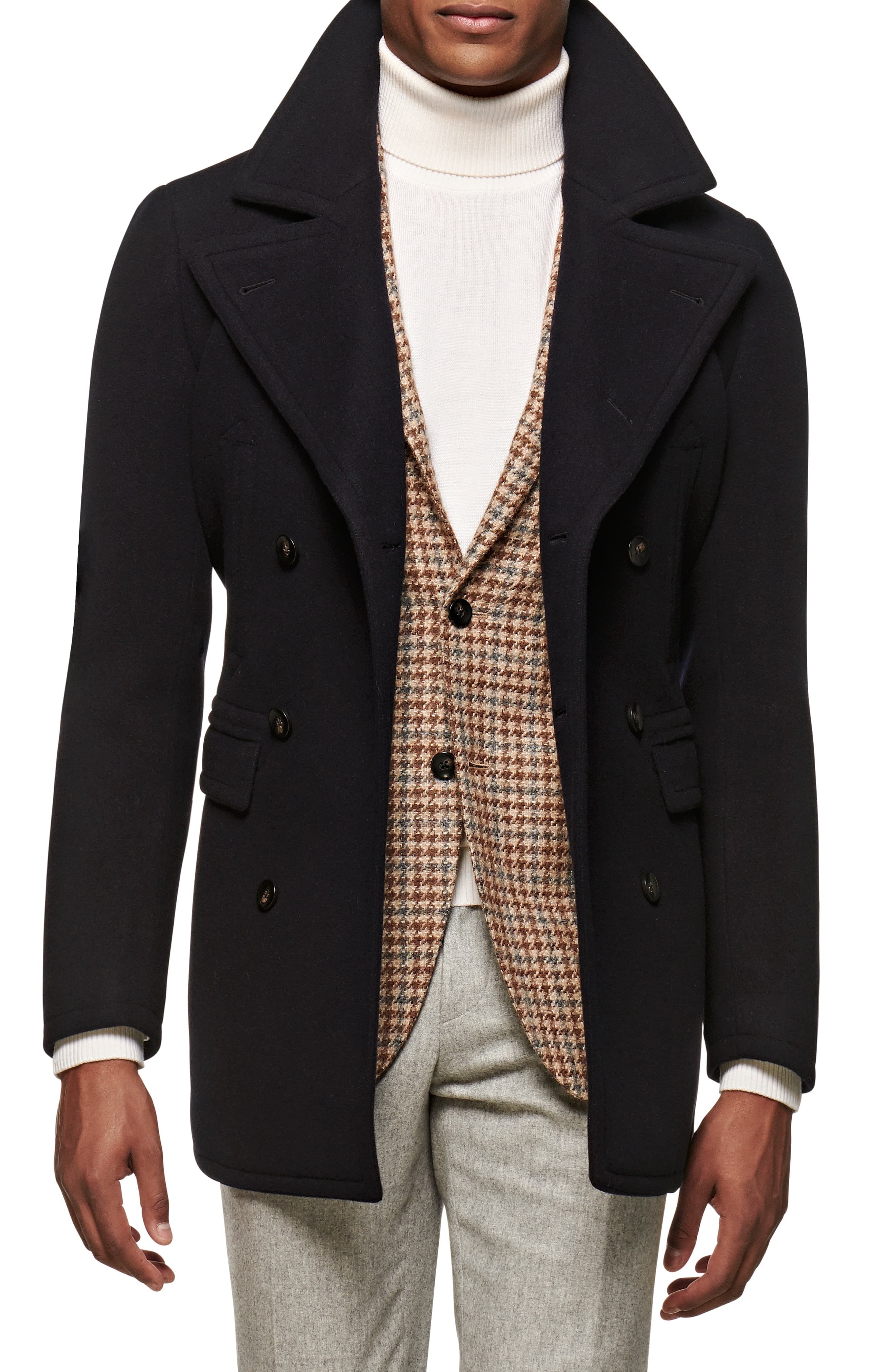 Suitsupply Double Breasted Wool Peacoat, $449 | Nordstrom | Lookastic