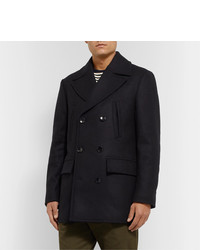 Officine Generale Edward Wool And Cashmere Blend Peacoat