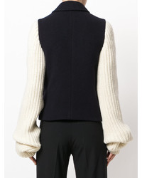 J.W.Anderson Jw Anderson Chunky Knit Sleeve Peacoat