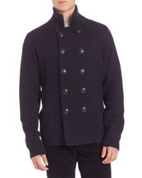 Vince Knitted Wool Peacoat