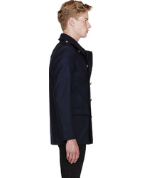 Saint Laurent Navy Blue Pea Coat