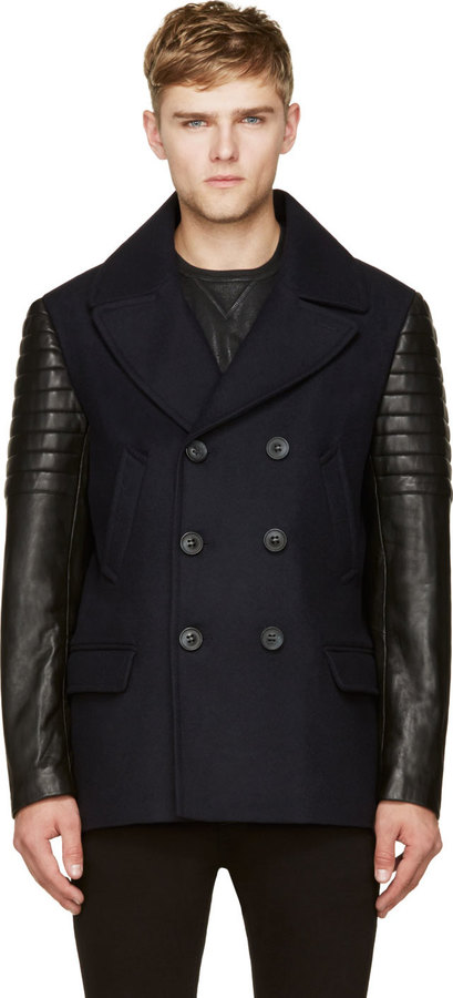 Mackage Navy Wool Clyde Pea Coat | Where to buy & how to wear