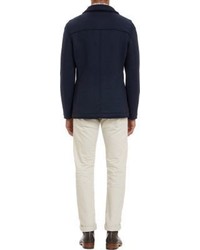 Barneys New York Peacoat Inspired Sweater Coat Blue
