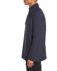 7 Diamonds Seville Wool Blend Double Breasted Peacoat