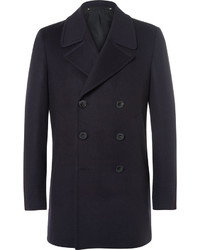 Paul Smith Slim Fit Wool And Cashmere Blend Peacoat