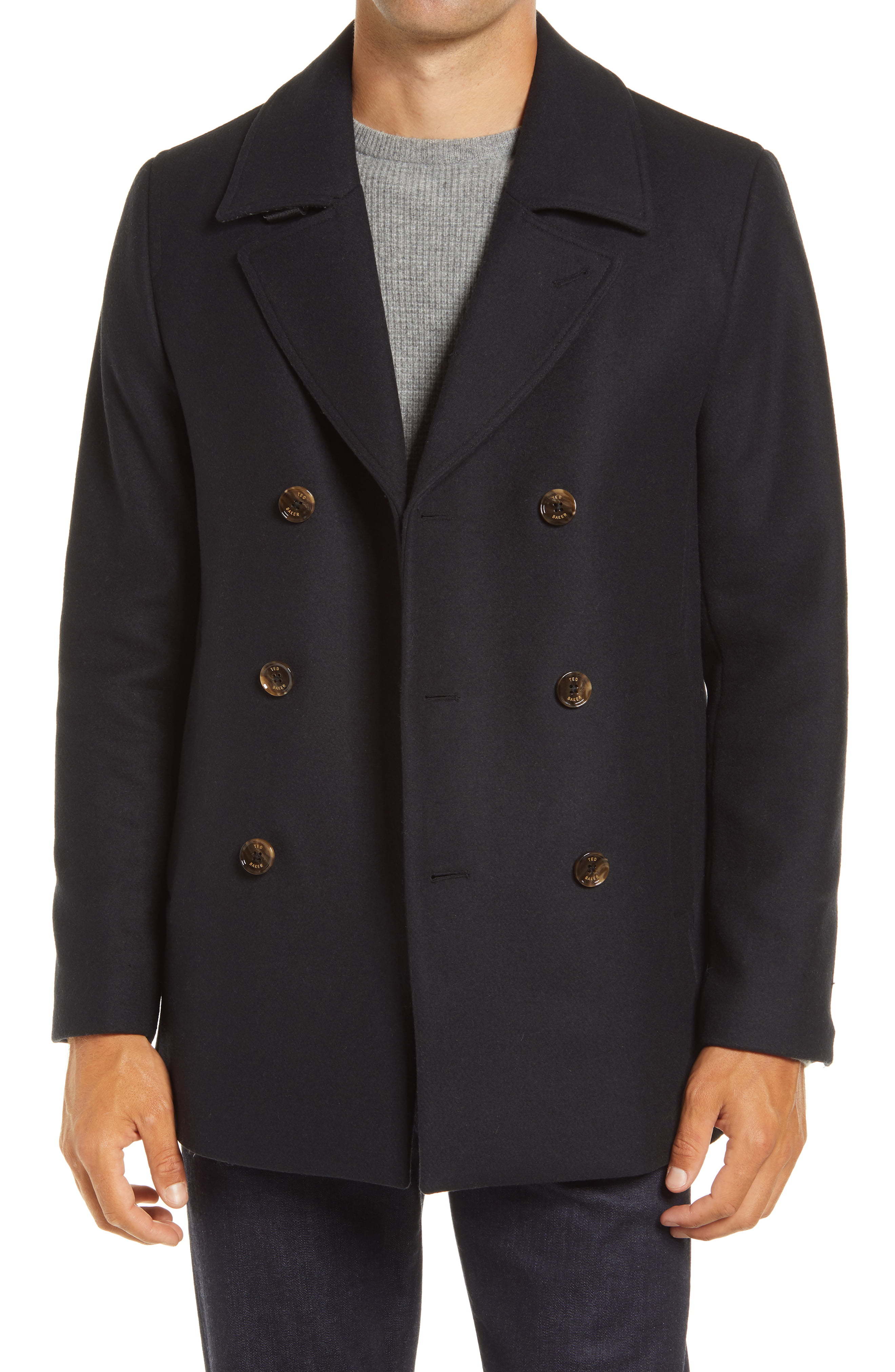 Ted Baker London Summit Double Breasted Wool Blend Jacket, $209 ...