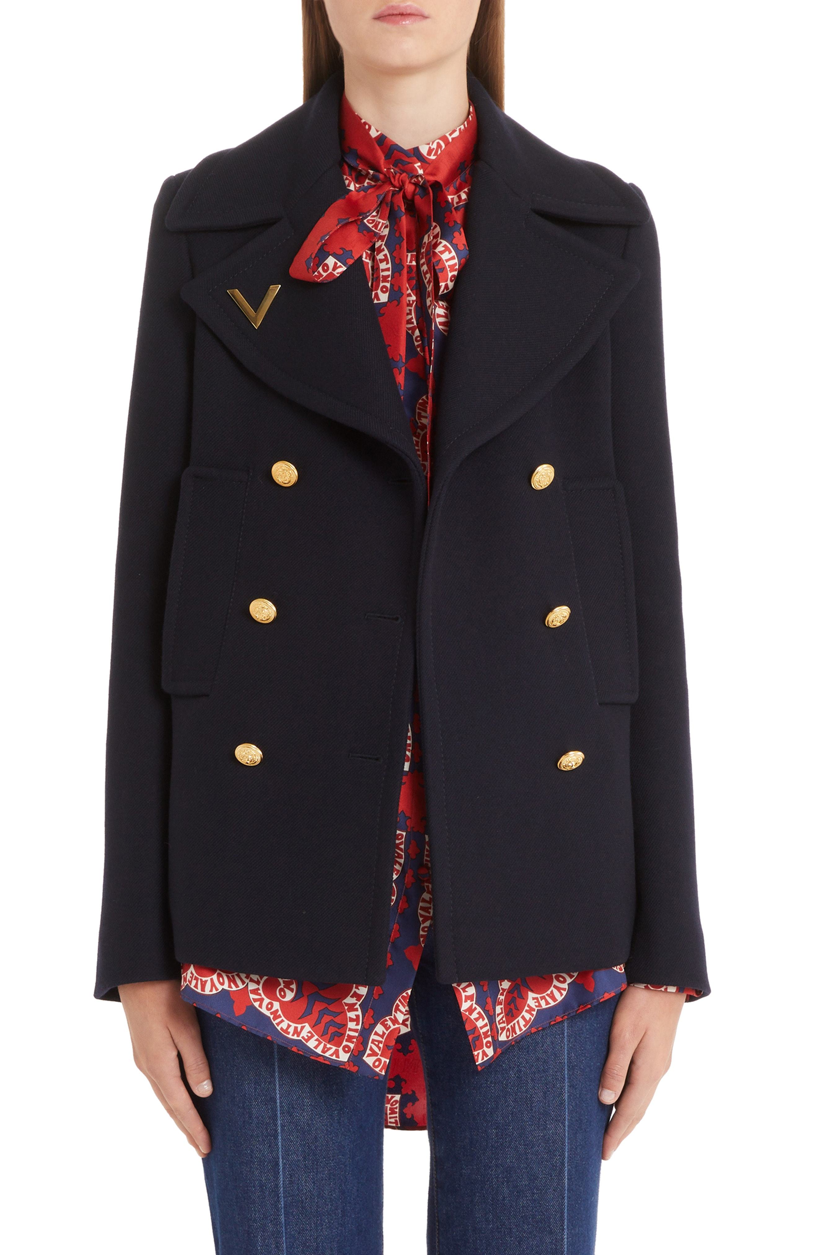 valentino pea coat