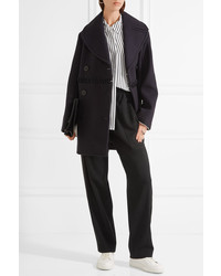 3.1 Phillip Lim Whipstitched Wool Blend Peacoat Midnight Blue
