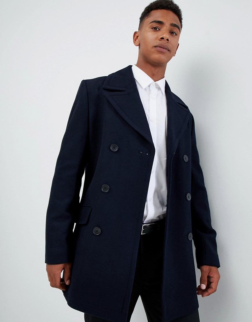French Connection Wool Blend Double Breasted Pea Coat, $147 | Asos ...