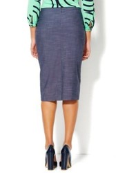 New York & Co. 7th Avenue Suiting Collection Pencil Skirt Dark Blue