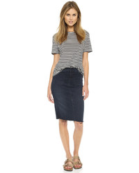 Mother High Waisted Patchie Fray Skirt