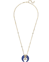 Jacquie Aiche 14 Karat Gold Diamond And Lapis Lazuli Necklace