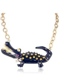 Betsey Johnson Anchor Boost Moving Alligator Pendant Necklace 21