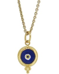ara Collection Small Deep Blue Evil Eye Pendant