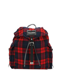 Navy Plaid Backpack