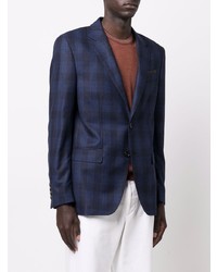Billionaire Check Pattern Tailored Blazer