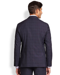 Saks Fifth Avenue Collection Modern Fit Check Wool Blazer