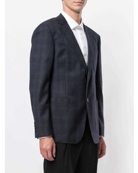 Kent & Curwen Faded Check Single Breasted Blazer