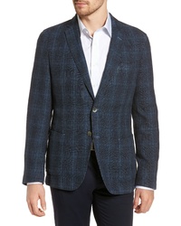 BOSS Hanry  Fit Plaid Linen Cotton Sport Coat