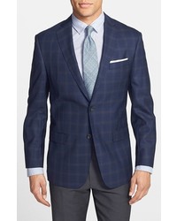 Michael Kors Michl Kors Trim Fit Plaid Wool Sport Coat