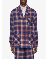 Gucci Plaid Pattern Single Breasted Jacket