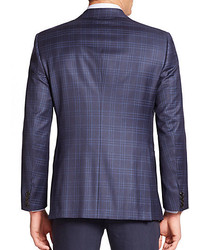 Giorgio Armani Plaid Wool Silk Sportcoat